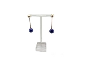 Bubble stiletto earrings with lapislazzuli