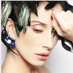 Collezione Bubble Orecchini in argento con pasta di corallo