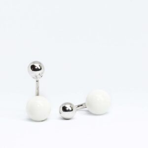 Collezione Bubble Orecchini in argento con agata bianca