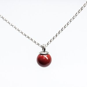 Collezione Bubble Pendente in argento con pasta di corallo