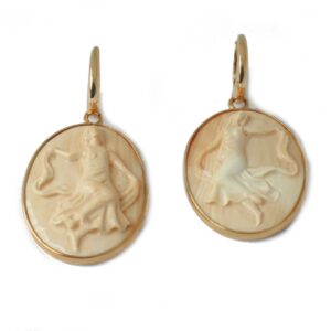 Orecchini cammeo in oro rosa