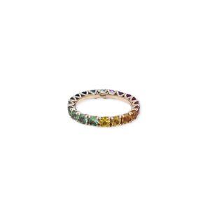 Veretta Rainbow in oro rosa 18 kt e zaffiri