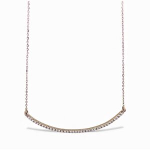 Collana Smile in oro rosa con diamanti