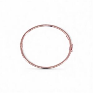 Rigid oval bracelets in 925 rose silver
