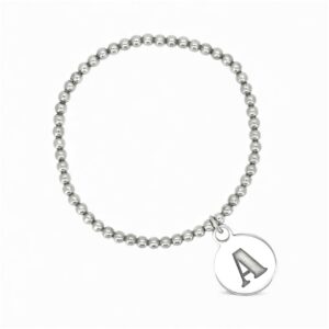 Silver shot elastic bracelet