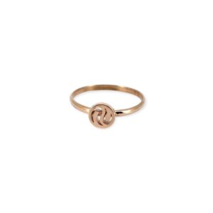 Logo ring in 18 kt rose gold