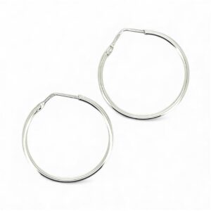 silver circles earrings