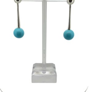 Stiletto Bubble earrings with turquoise paste
