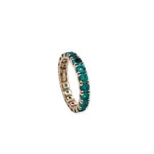 Rose gold and emeralds eternity ring