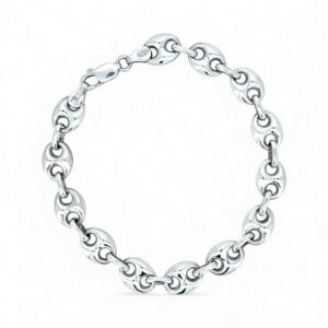 925 sterling silver bracelet with navy mesh