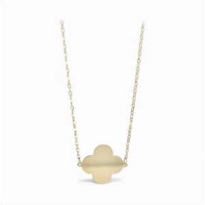 9Kt gold plate clover necklace