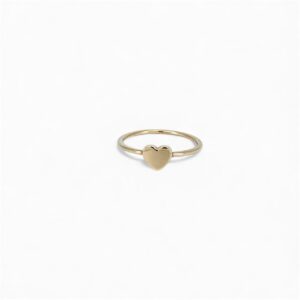 Anello cuore singolo in oro 18 kt