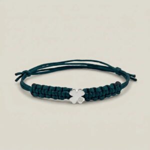 Bracciale Logo quadrifoglio Macramè